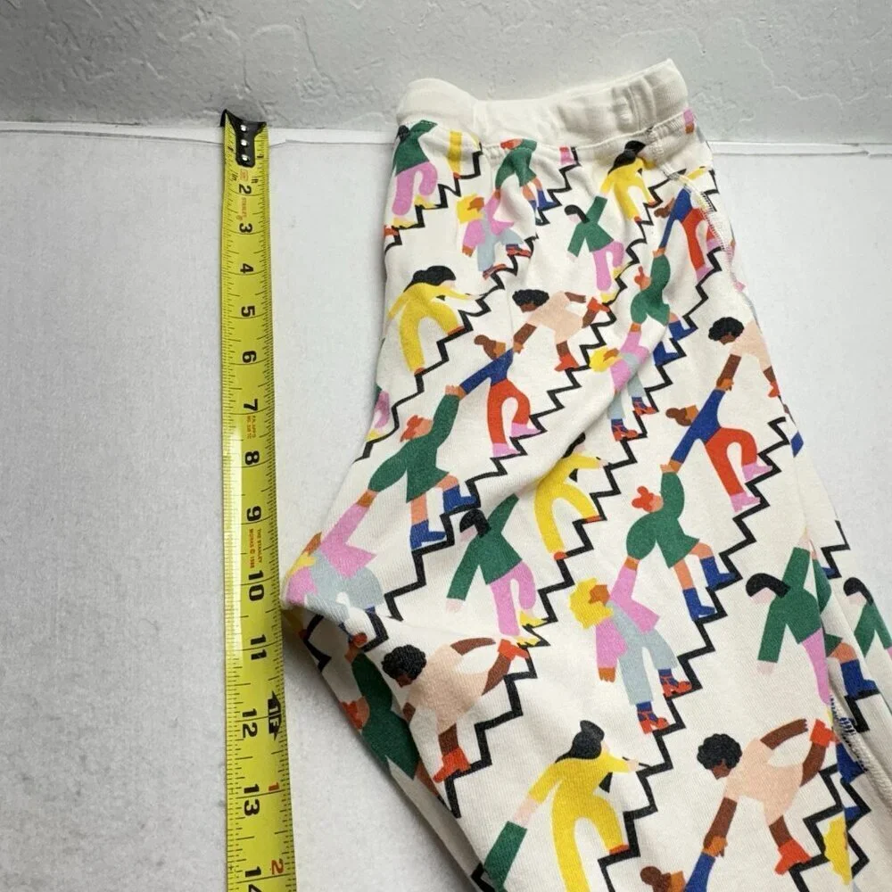 HANNA ANDERSON Kids Pajama Bottom Size M Multicolor Stairs Helping 25-13‎